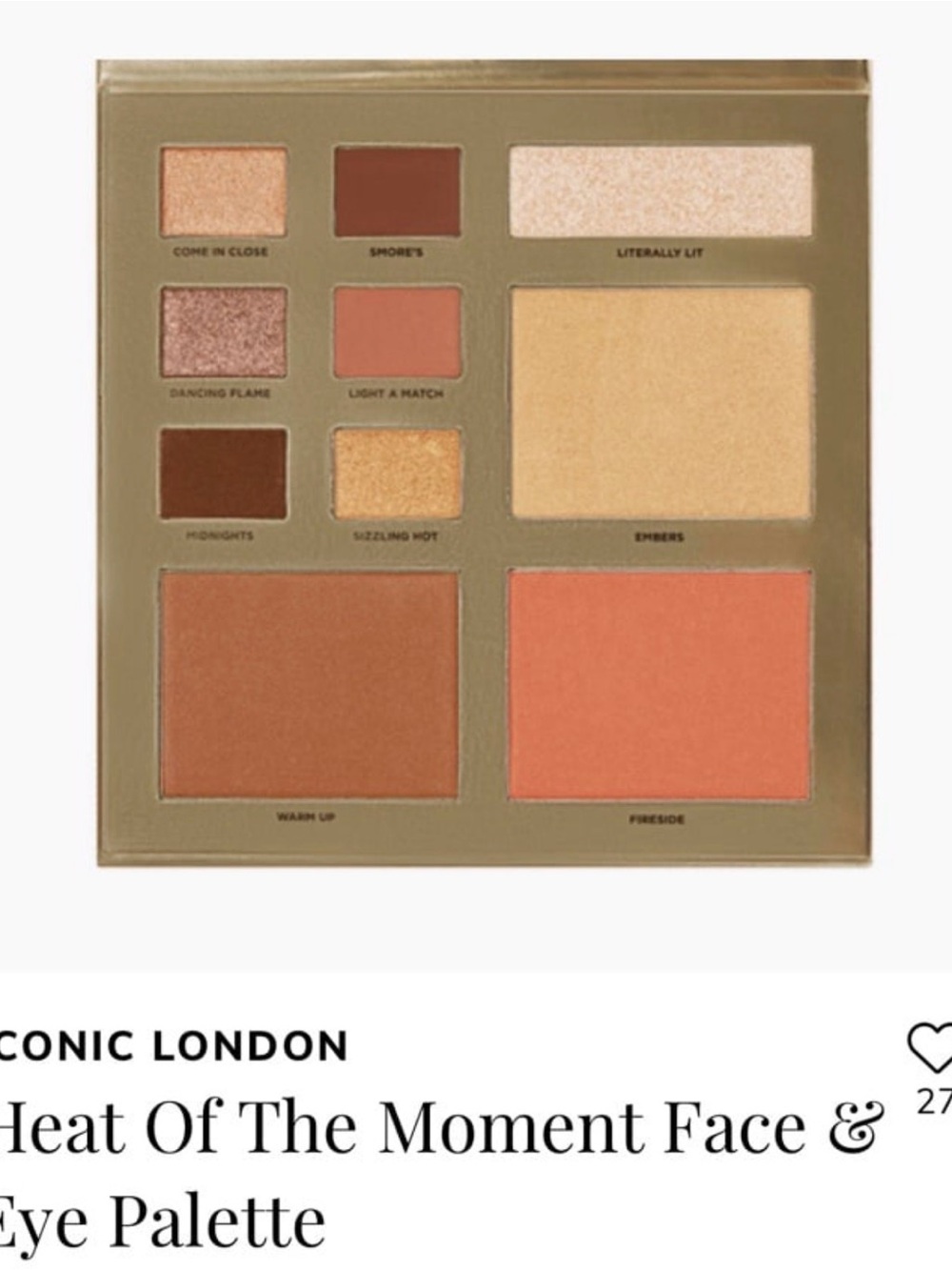 ICONIC London Warm Coral & Gold Face and Eye Palette